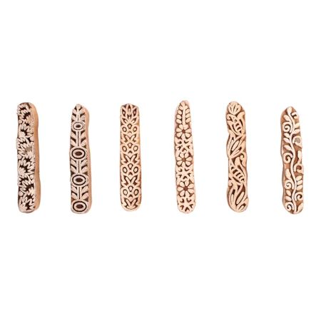 Set of 6 Piece New Mix Wooden Printing Block